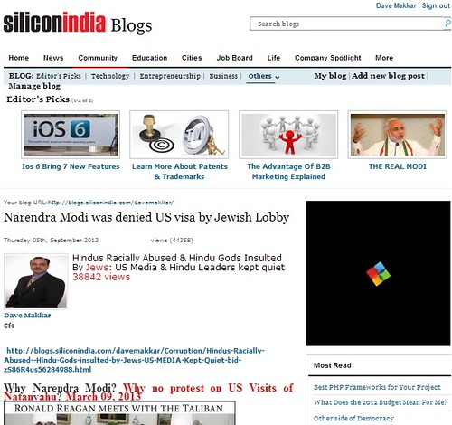 Narendra Modi was denied US Visa by Jewish Lobby