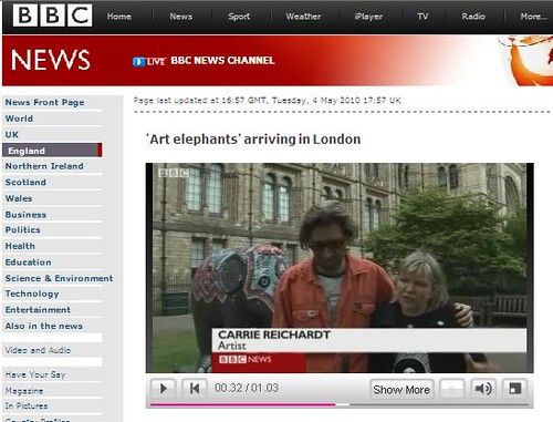 BBC News document the craftivist elephant
