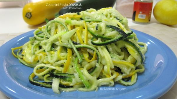 Zucchini Pasta Salad with Parmesan