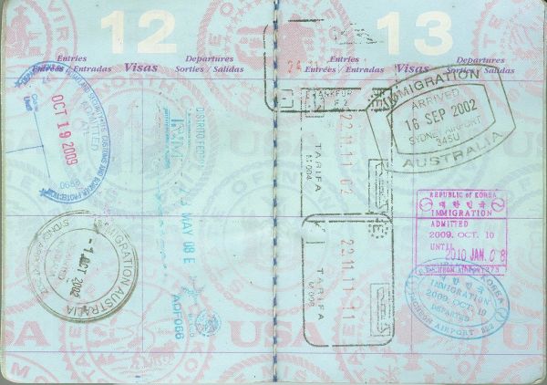 passport #3: USA, Australia, Mexico, Germany, Spain, South Korea