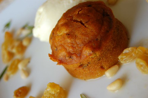 29th Birthday Cake: Babbo Pumpkin Rosemary Cake with Olive Oil Gelato