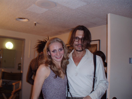 Johnny Depp Backstage at the Ahmanson Theatre