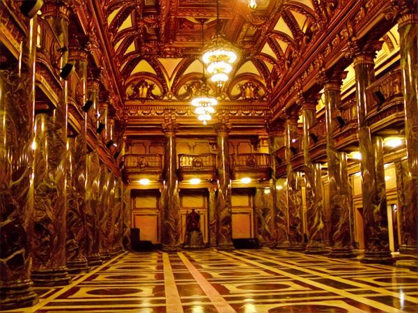 Pittsburgh Pennsylvania ~ The Music Hall ~ Historic ~ Gold Lobby - United States