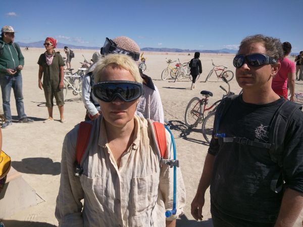 Nicola and Dave, Burning Man 2015, Black Rock City, Pershing County, Nevada, USA