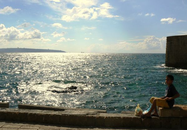 Arab boy in Akka, Israel