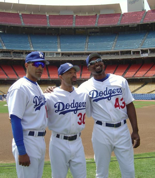 dave roberts with juan encarnacion and jose hernandez