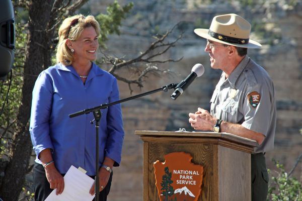 Bright Angel Trailhead Renovation Dedication- Susan Schroeder and Dave Uberuaga - May 18, 2013 - 0185