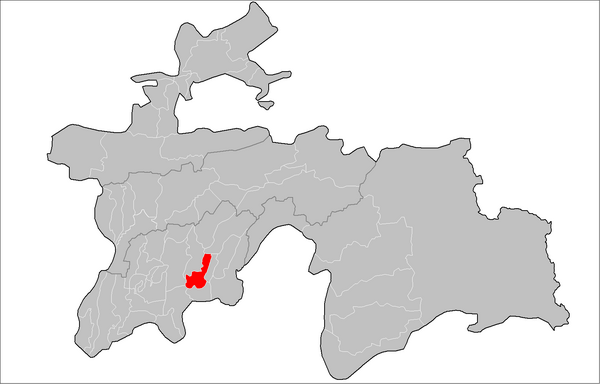 Location of Vose' District in Tajikistan