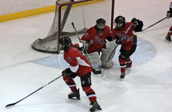 The 2012 Chicago Fury U14 AAA Girls Hockey Team vs Naperville Sabres Boys Pee Wee's in an exhibition game at Rocket Ice Arena in Naperville, Illinois on February 22nd, 2013.