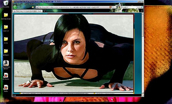 CHARLIZE THERON ... AS A BRUNETTE