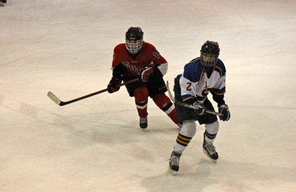 The 2012 Chicago Fury U14 AAA Girls Hockey Team vs Naperville Sabres Boys Pee Wee's in an exhibition game at Rocket Ice Arena in Naperville, Illinois on February 22nd, 2013.