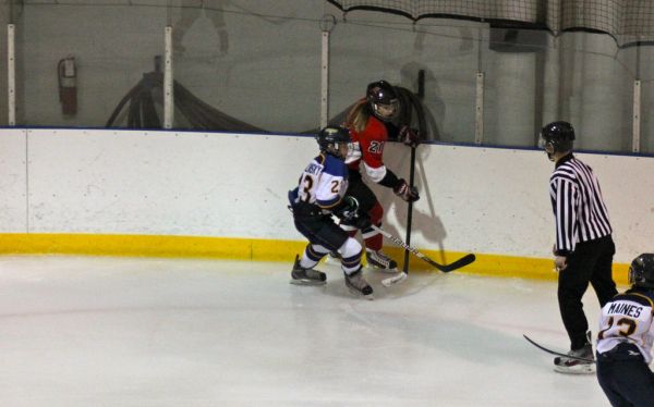 The 2012 Chicago Fury U14 AAA Girls Hockey Team vs Naperville Sabres Boys Pee Wee's in an exhibition game at Rocket Ice Arena in Naperville, Illinois on February 22nd, 2013.