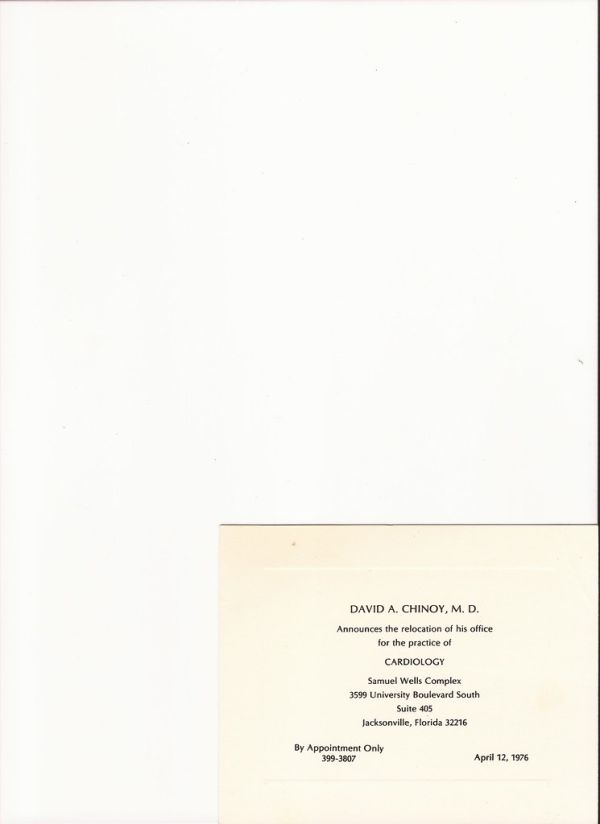 Announcement of cardiology practice