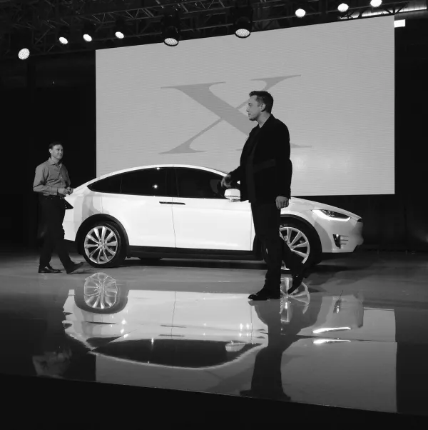 Receiving my Tesla Model X (VIN 2) from Elon Musk at the Launch Event