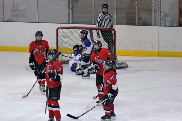 The 2012 Chicago Fury U14 AAA Girls Hockey Team vs Naperville Sabres Boys Pee Wee's in an exhibition game at Rocket Ice Arena in Naperville, Illinois on February 22nd, 2013.