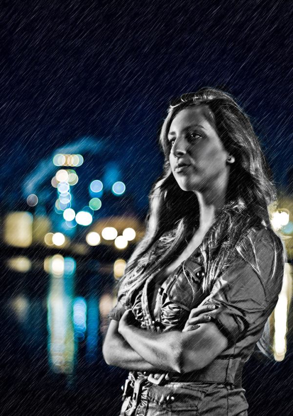 Ashley infront of Essar Steel