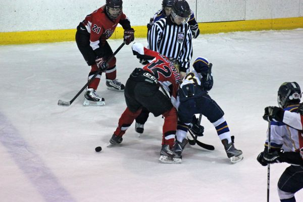 The 2012 Chicago Fury U14 AAA Girls Hockey Team vs Naperville Sabres Boys Pee Wee's in an exhibition game at Rocket Ice Arena in Naperville, Illinois on February 22nd, 2013.