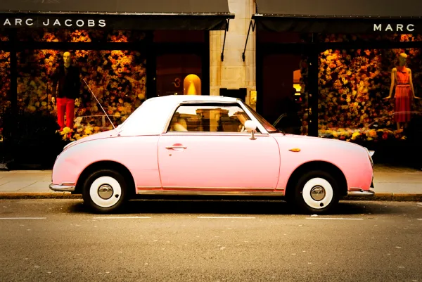 Pink Car - Nissan Figaro