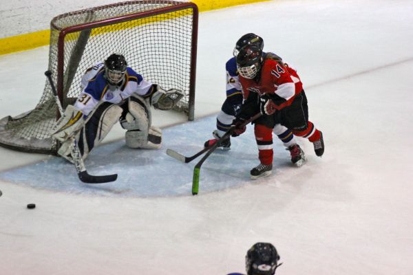 The 2012 Chicago Fury U14 AAA Girls Hockey Team vs Naperville Sabres Boys Pee Wee's in an exhibition game at Rocket Ice Arena in Naperville, Illinois on February 22nd, 2013.