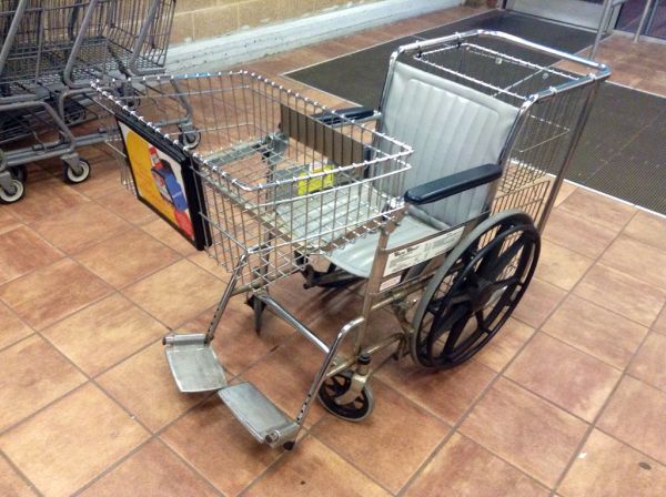Wheelchair Shopping Cart at Price Chopper Grocery Store. Pics by Mike Mozart of TheToyChannel and JeepersMedia on YouTube. #Wheelchair #WheelChairShoppingCart