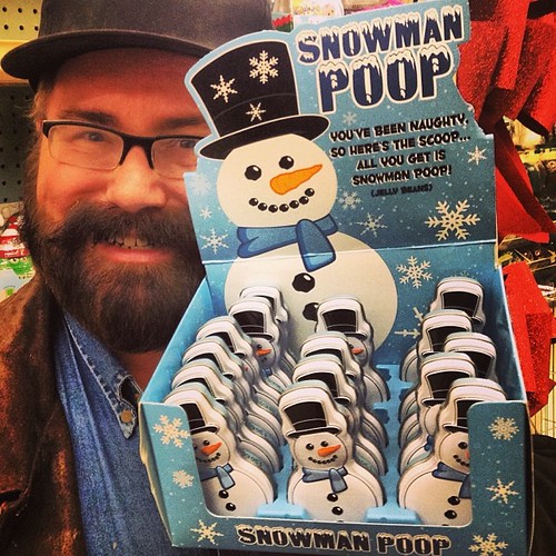 Snowman Poop Christmas Candy, in tiny metal tins! At JoAnns Stores! With Mike Mozart!