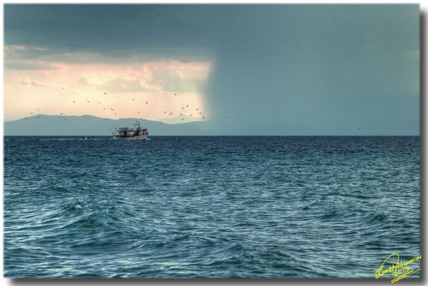 'Drifter' against heavy weather ... HDR