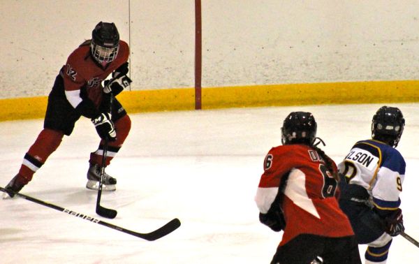 The 2012 Chicago Fury U14 AAA Girls Hockey Team vs Naperville Sabres Boys Pee Wee's in an exhibition game at Rocket Ice Arena in Naperville, Illinois on February 22nd, 2013.