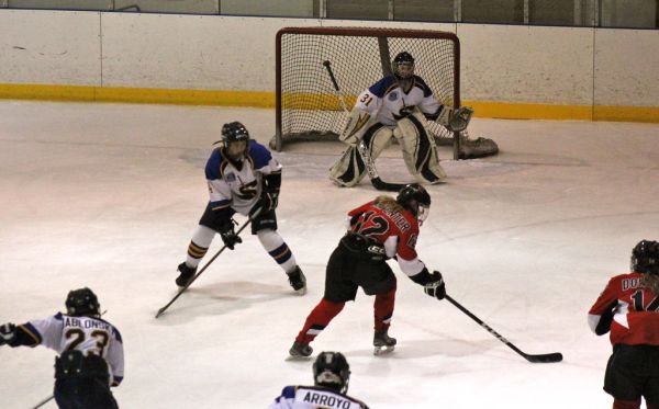 The 2012 Chicago Fury U14 AAA Girls Hockey Team vs Naperville Sabres Boys Pee Wee's in an exhibition game at Rocket Ice Arena in Naperville, Illinois on February 22nd, 2013.