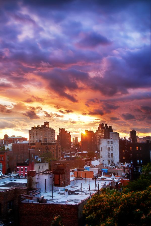 'Dissipate', United States, New York, New York City, West Village Rooftop, Sunset After Hurricane