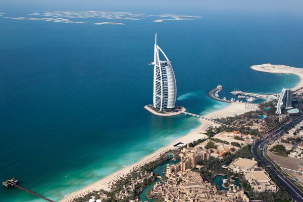 Dubai - Burj Al Arab - Helicopter View
