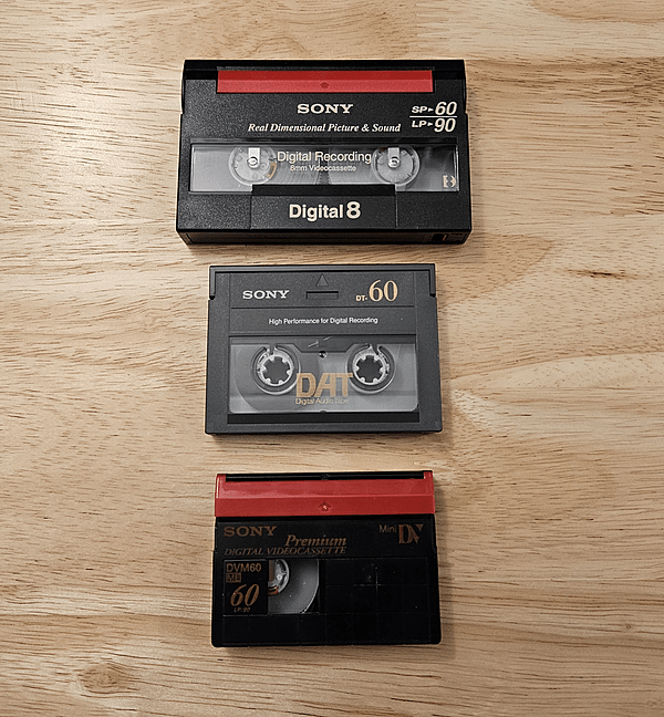 Digital8, DAT, & MiniDV vert