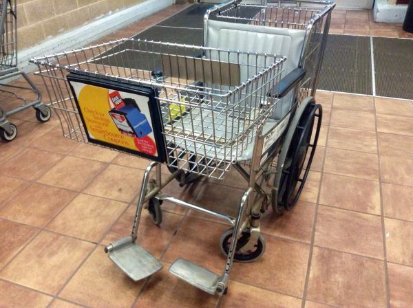 Wheelchair Shopping Cart at Price Chopper Grocery Store. Pics by Mike Mozart of TheToyChannel and JeepersMedia on YouTube. #Wheelchair #WheelChairShoppingCart