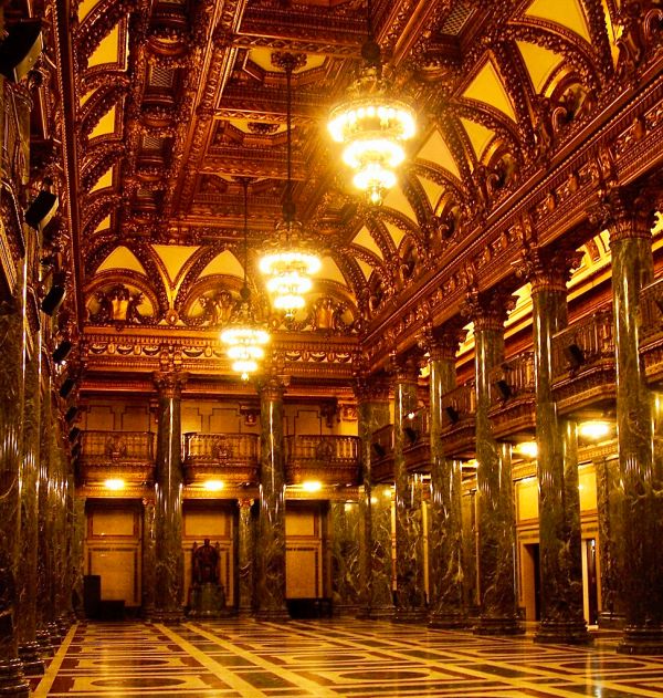 Pittsburgh Pennsylvania ~ The Music Hall ~ Historic ~ Gold Lobby - United States