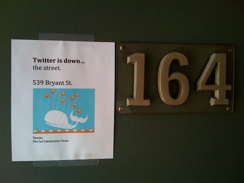Twitter is down (the street.)