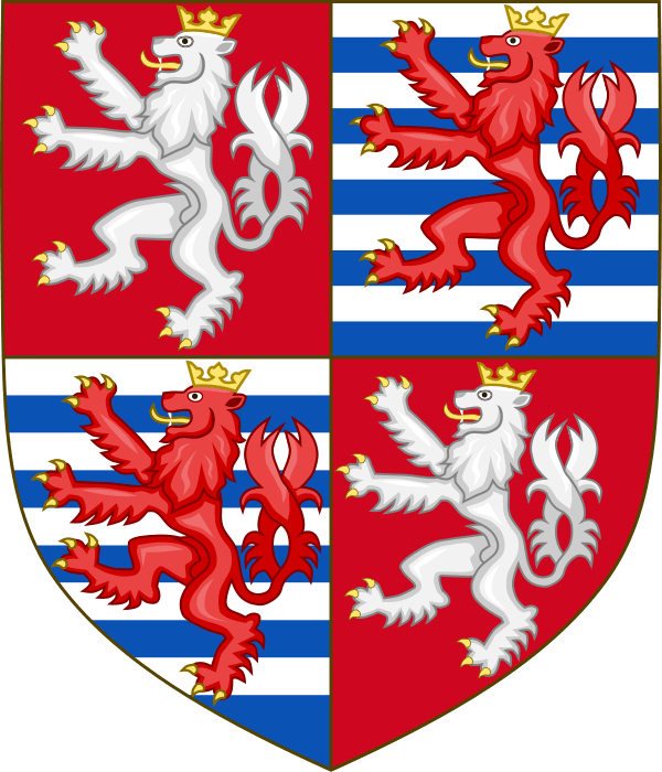 Coat of Arms of John of Bohemia (the Blind) as King of Bohemia and Count of Luxembourg