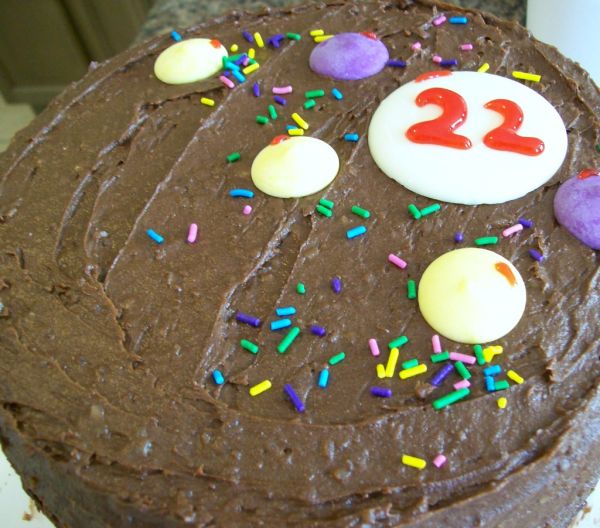 Birthday Cake, Mid-Decoration