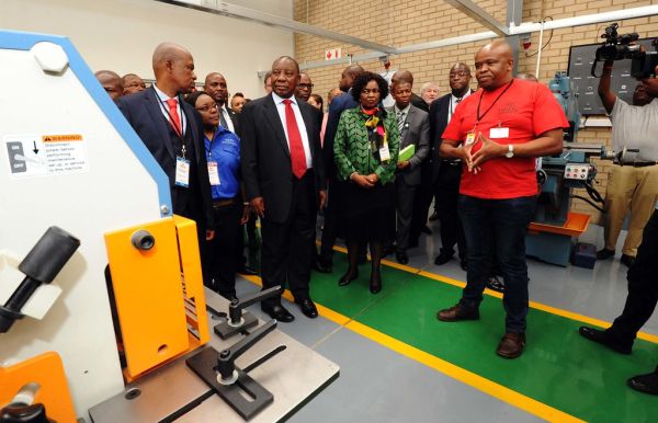 Deputy President Cyril Ramaphosa visits Gauteng Automotive Learning Centre delivers opening remarks of last HRDC meeting