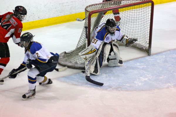 The 2012 Chicago Fury U14 AAA Girls Hockey Team vs Naperville Sabres Boys Pee Wee's in an exhibition game at Rocket Ice Arena in Naperville, Illinois on February 22nd, 2013.