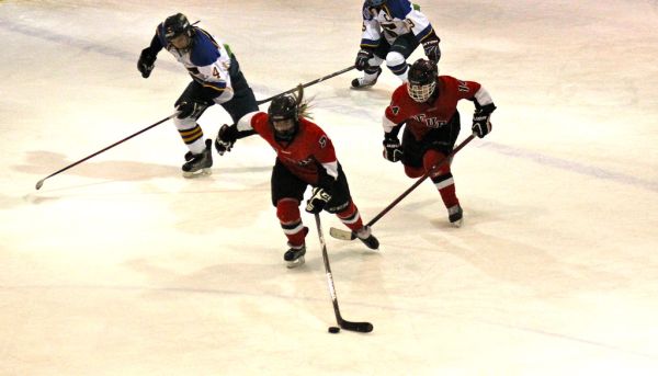 The 2012 Chicago Fury U14 AAA Girls Hockey Team vs Naperville Sabres Boys Pee Wee's in an exhibition game at Rocket Ice Arena in Naperville, Illinois on February 22nd, 2013.