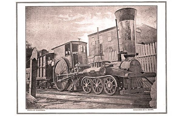 Class John Stephens 6-2-0 Locomotive on Camden and Amboy RR - ca 1848