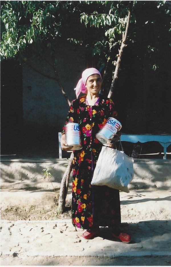 Food-for-work participant in Tajikistan