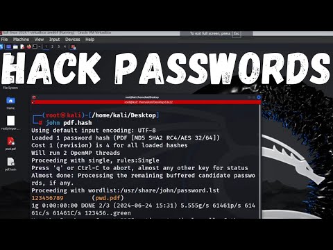 Cracking a password protected PDF document!
