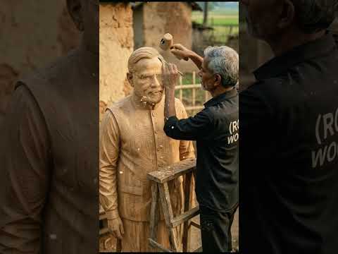 I Carved Narendra Modi From Wood – Unbelievable Result! 😱 #modi #woodart