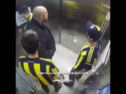 Fenerbahce and Galatasaray Fans Fight In An Elevator🤯🤫 #shorts #football #soccer