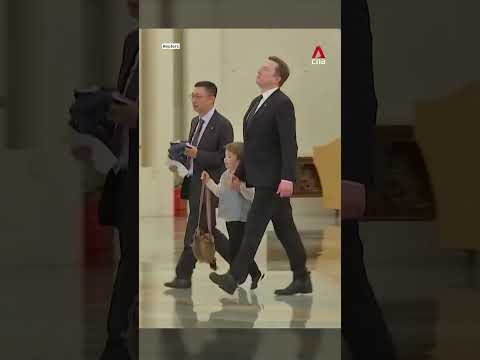 Elon Musk spotted with his son X Æ A-Xii in Beijing