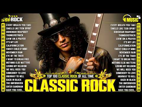 Best Classic Rock Songs Of All Time 🎧 Guns N' Roses, Nirvana, Metallica, Queen, Bon Jovi, AC/DC, U2