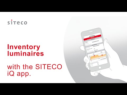 Inventory luminaires with the SITECO iQ app