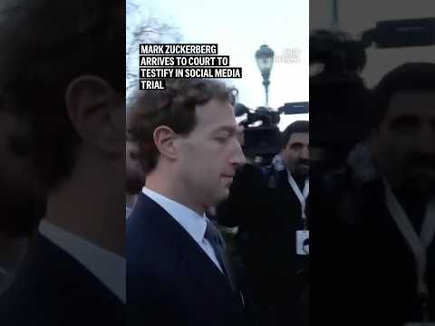 Mark Zuckerberg arrives to court to testify in social media trial