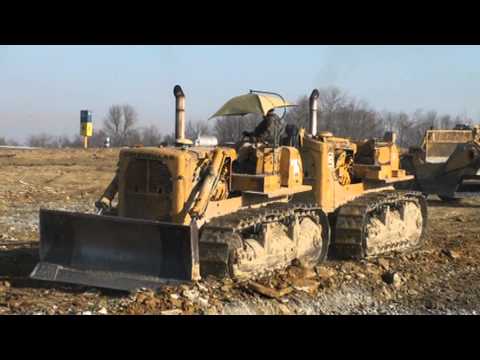 Caterpillar Dual D-9's Pushing Scrapers 2