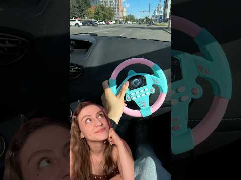 Cutest steering wheel! Rate it out of10 #unboxing #car #tools #driver #hacks